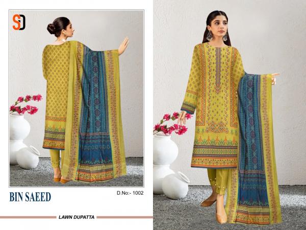 Shraddha Bin Saeed Styles Lawn Cotton Designer Pakistani Suit